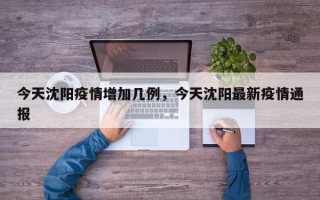 今天沈阳疫情增加几例，今天沈阳最新疫情通报