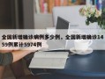 全国新增确诊病例多少例，全国新增确诊1459例累计5974例