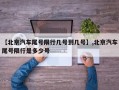 【北京汽车尾号限行几号到几号】,北京汽车尾号限行是多少号