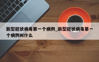 新型冠状病毒第一个病例_新型冠状病毒第一个病例叫什么